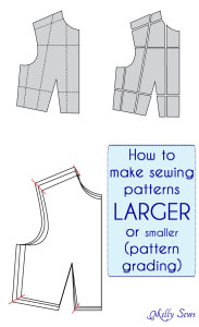 Make a sewing pattern larger or smaller! Great tips!