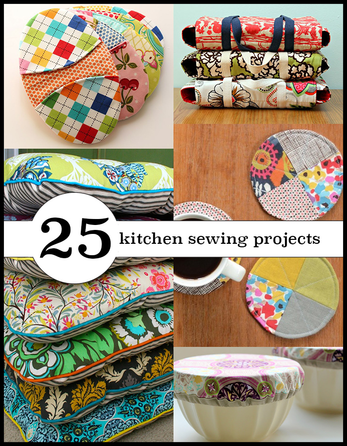 25 gorgeous things to sew for your kitchen. Great for beginners!