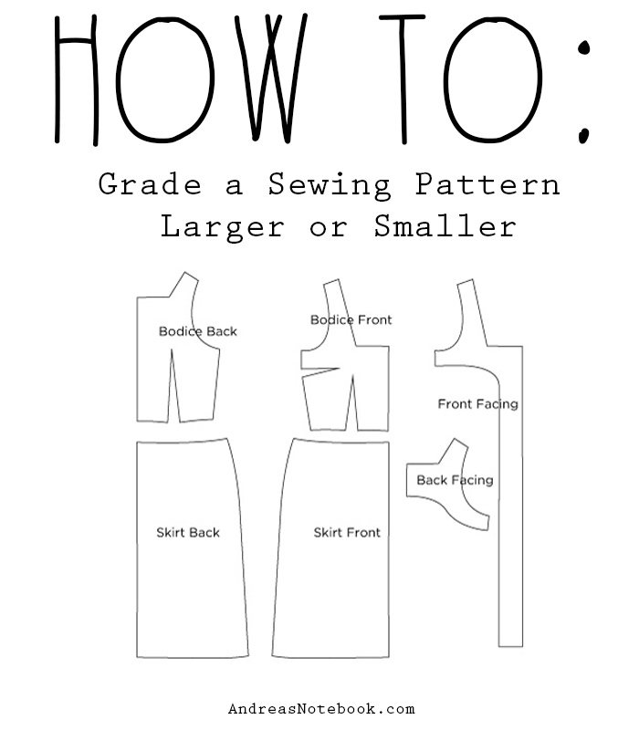 Grade a Sewing Pattern Larger or Smaller - Andrea's Notebook