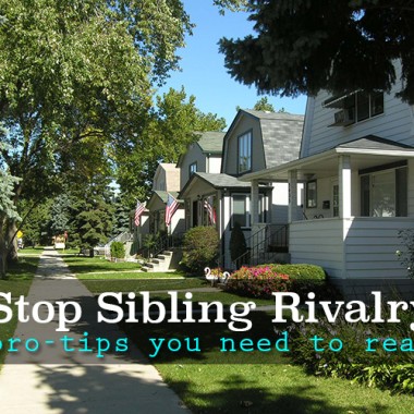 STOP sibling rivalry. A must read post.