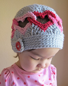 Adorable heart crochet hat pattern (plus more patterns)