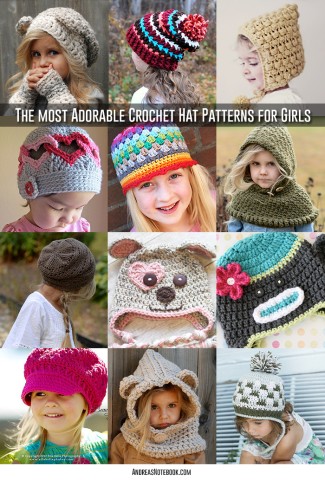 Ridiculously Cute Crochet Hat Patterns for Girls - Andrea's Notebook