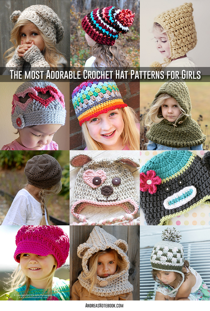 TONS of amazing crochet hat patterns for girls!