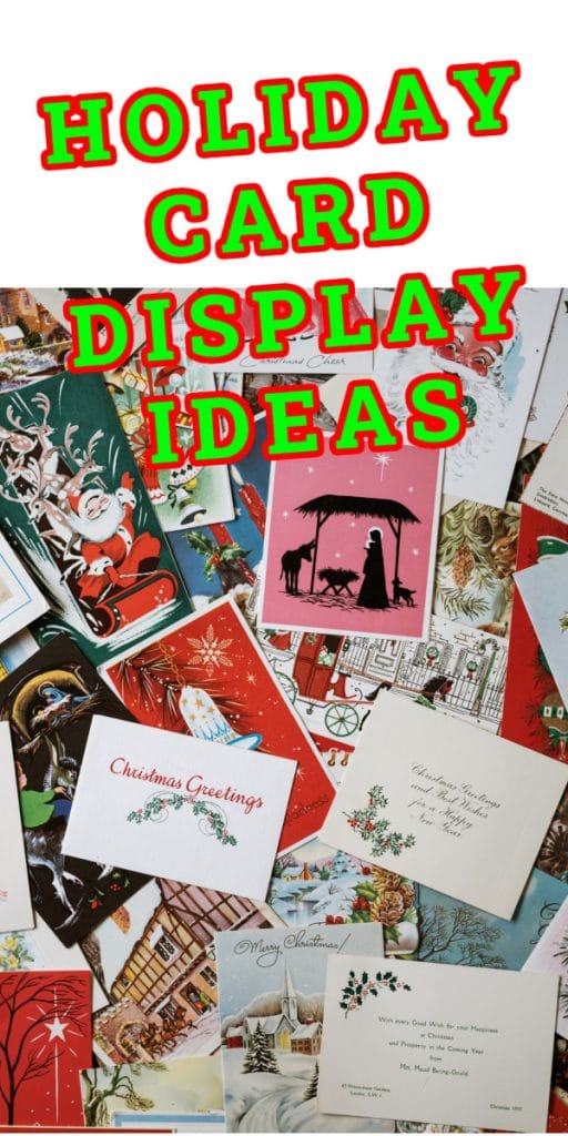 CHRISTMAS holiday card pile display ideas