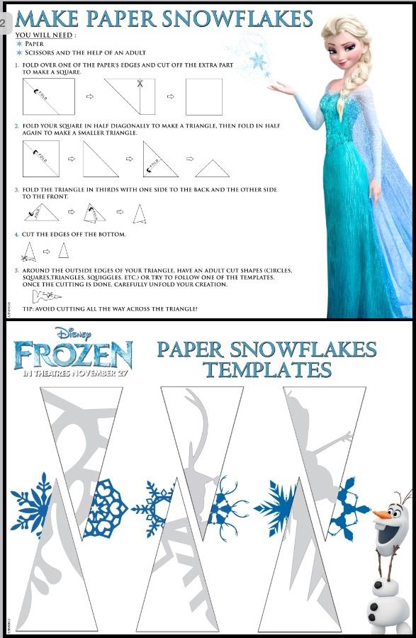 Frozen snowflake templates