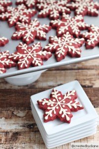 RECIPE: Red velvet snowflake cookies