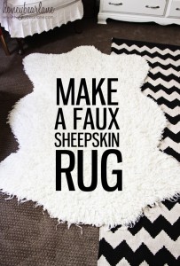 Easy DIY faux sheepskin rug tutorial