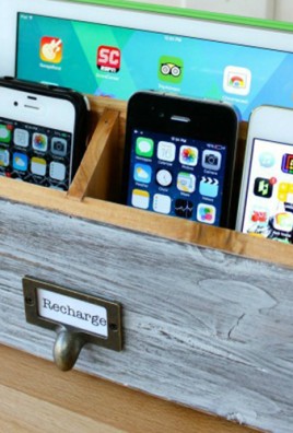 TONS of DIY charging station ideas