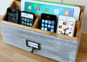 TONS of DIY charging station ideas