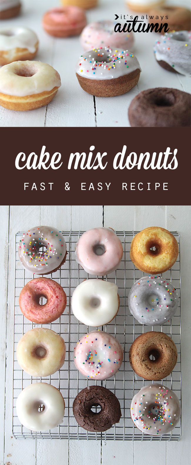 Make doughnuts from cake mix!