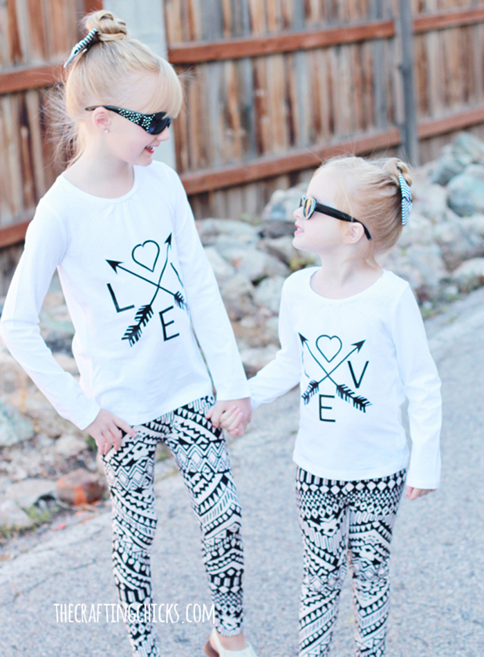 DIY LOVE arrows shirt tutorial - Valentine's Day shirt!