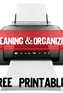 Cleaning and organizing FREE printables