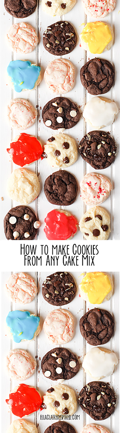 How to make cookies from cake mix