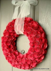 Paper rose wreath tutorial