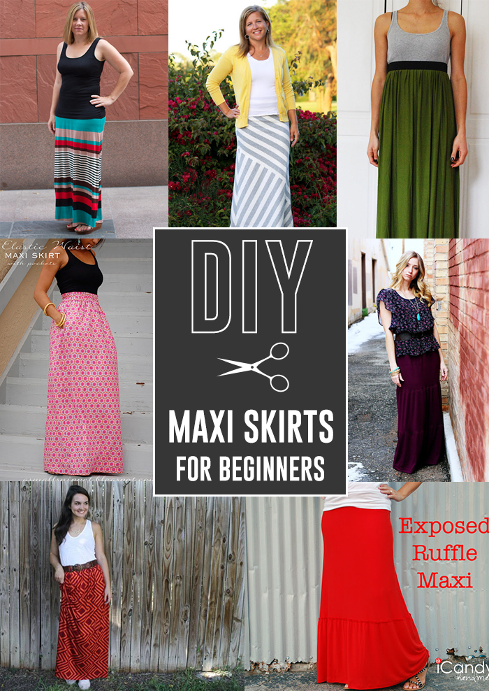 DIY maxi skirt tutorials - perfect for beginners!