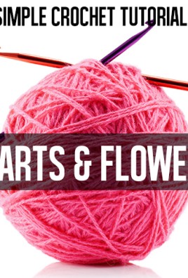Simple hearts and flowers CROCHET tutorials