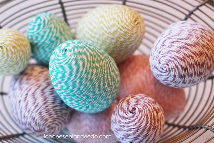 DIY bakers twine eggs