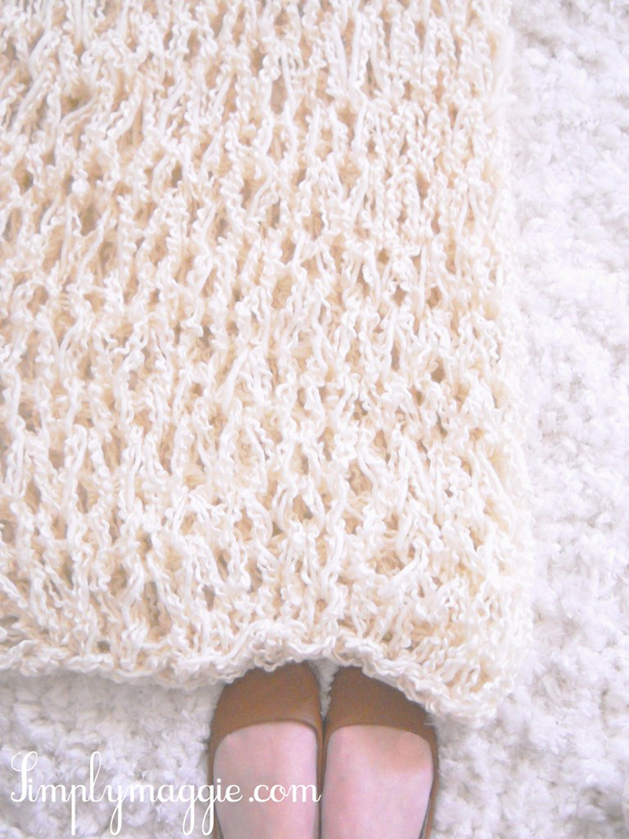 One hour arm knit blanket tutorial