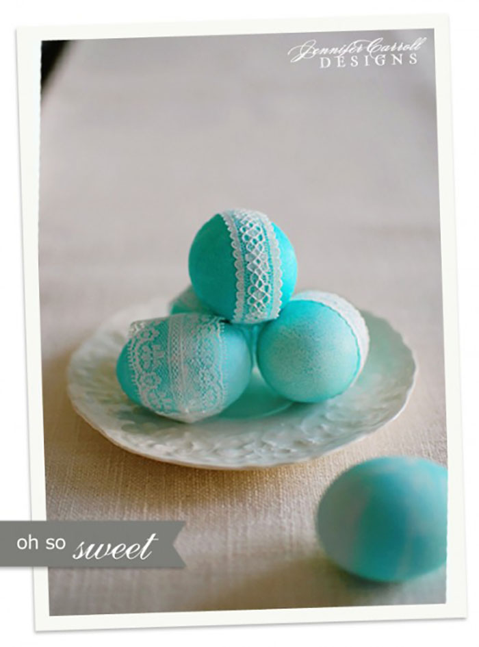 Gorgeous lace eggs - DIY