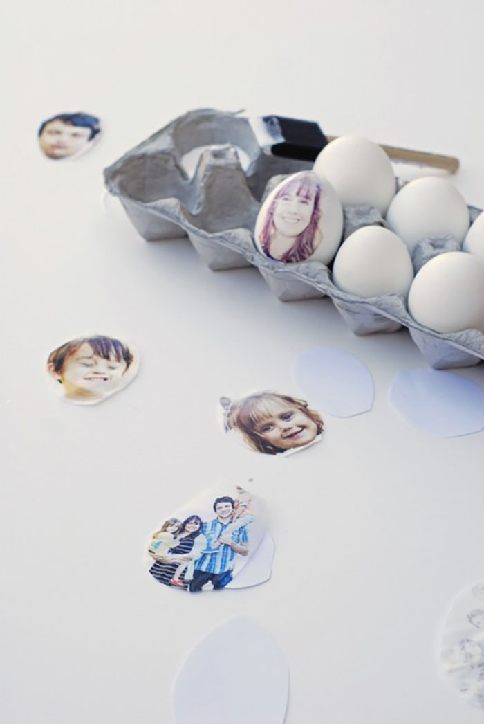 Photo decoupage egg