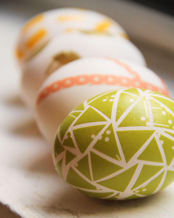 A new twist on washi tape eggs!