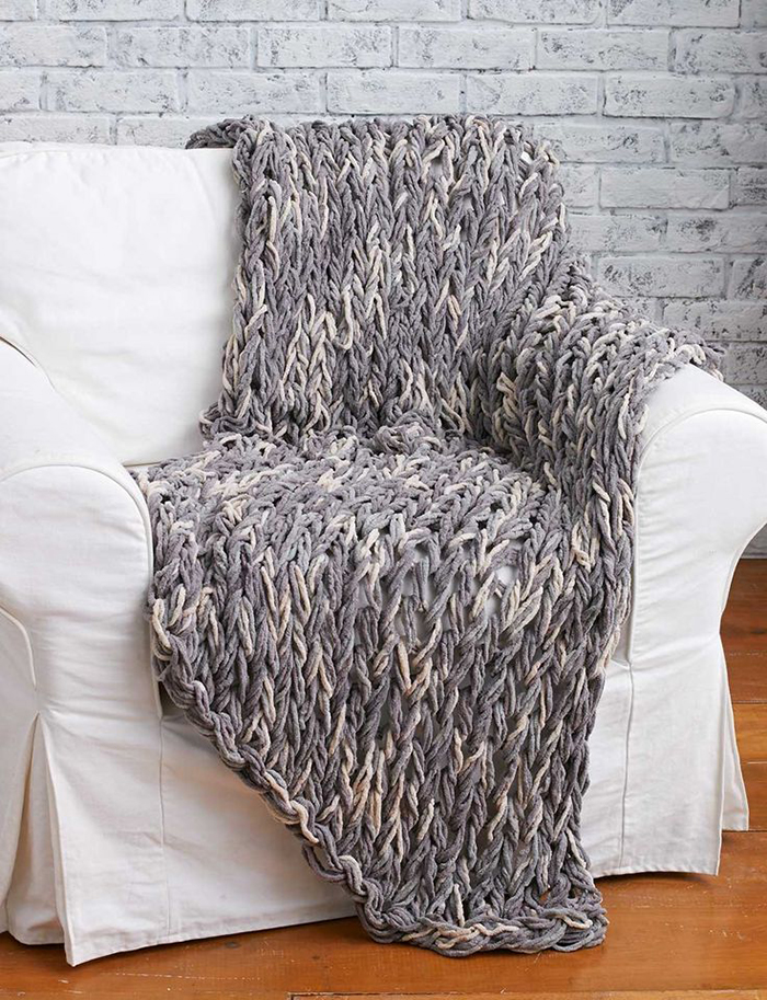 3 Hour Arm Knitted Blanket Tutorial