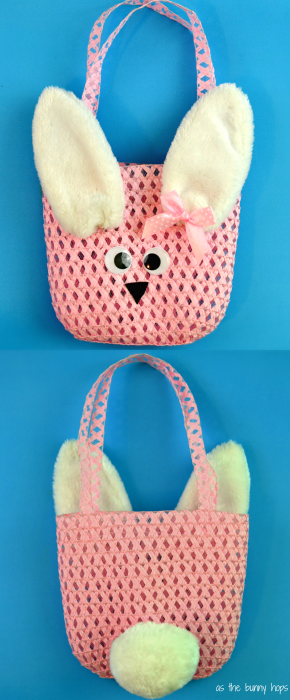 Bunny purse made using dollar store finds