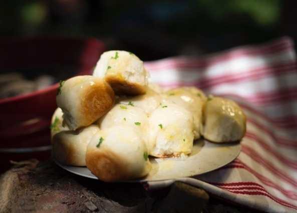 Bread dipped in garlic butter! 