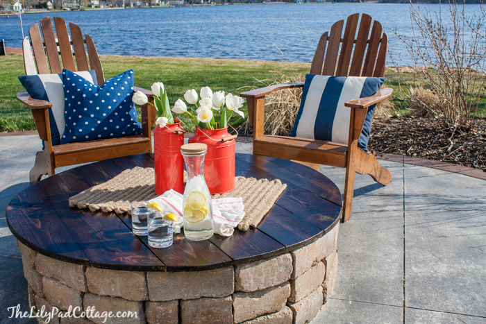 Outdoor Fire Pit Table Top Tutorial