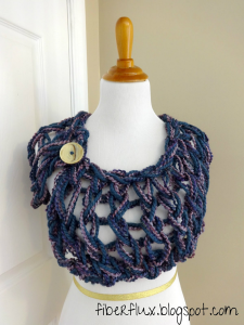 free pattern! Arm knit button shrug