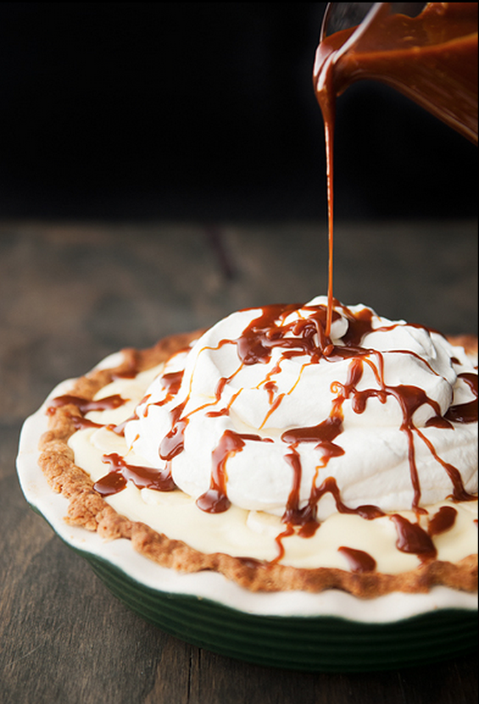 Bourbon caramel banana cream pie recipe