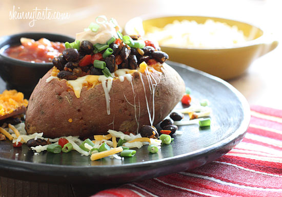 Loaded Stuffed Sweet Potatoes are a fast and healthy dinner!