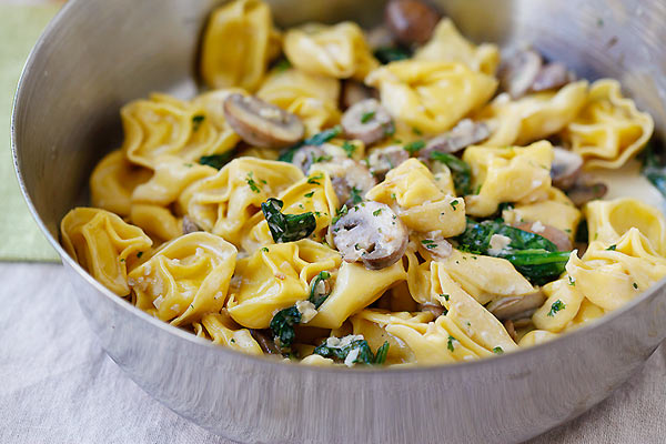 Packaged tortellini makes this elegant pasta dish so easy to whip together! 