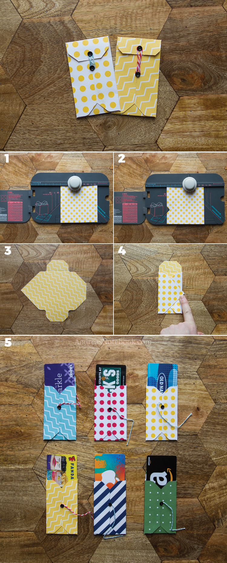 DIY gift card holder tutorials - AndreasNotebook.com