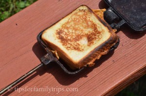 Make a hot, toasty sandwich using a pie iron.