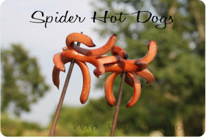 Create spider shaped hot dogs!