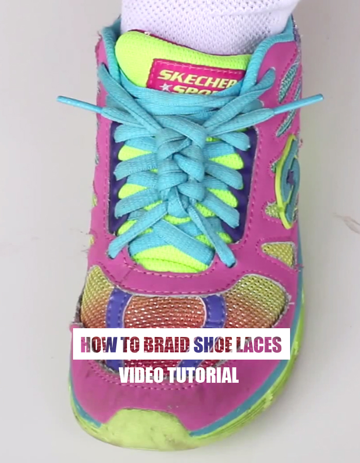 How to braid shoe laces - video