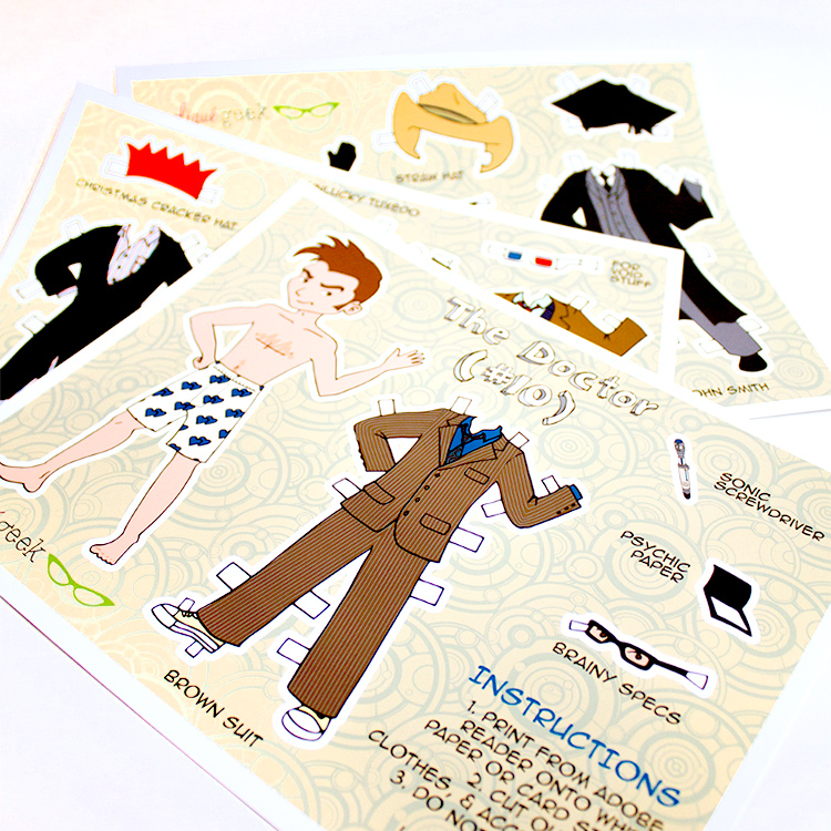 Printable Doctor Who paper dolls