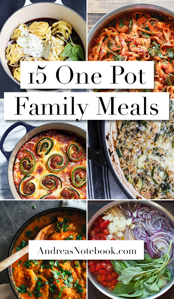 15 One Pot Family Meals - these look SOOOO good!