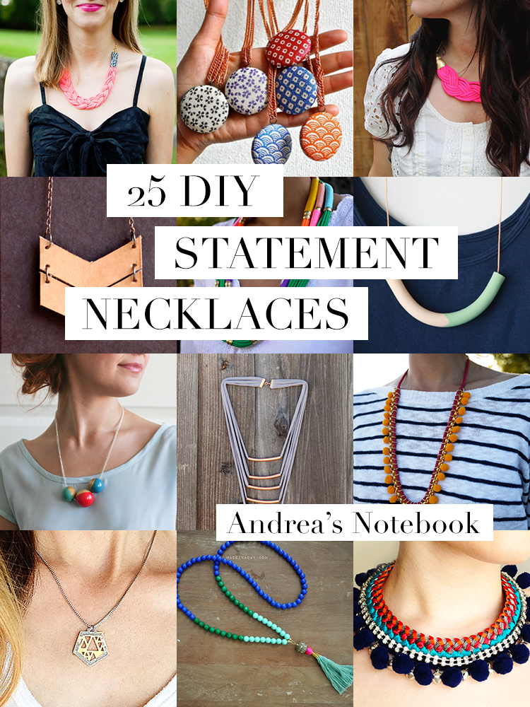 Make a clearance statement necklace