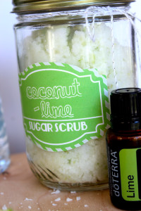 Coconut Lime Sugar Scrub with Essential Oils