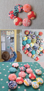 How to make fabric magnets - DIY