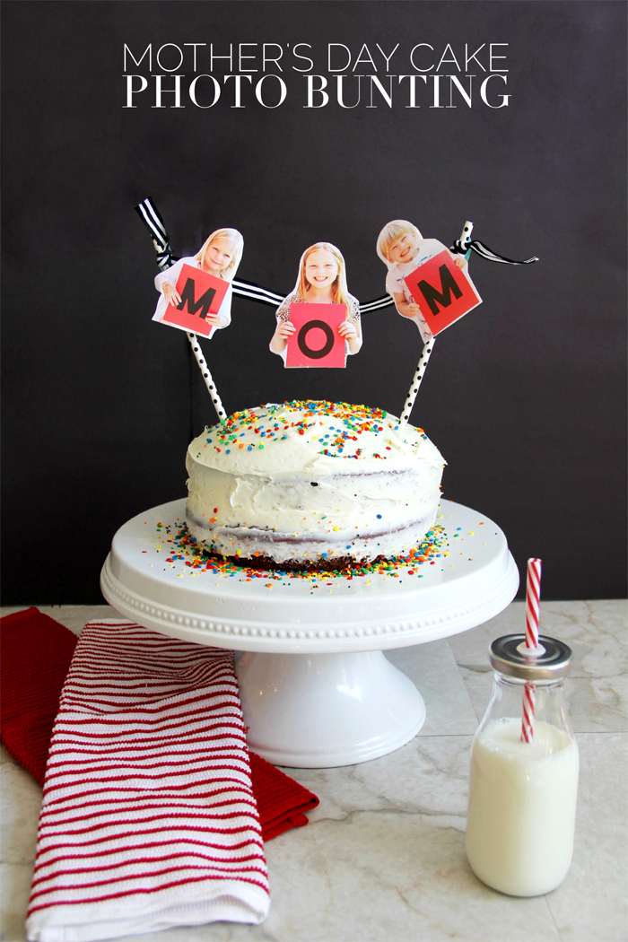 Mother's Day Cake Photo Bunting DIY