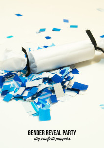 Make your own confetti poppers to announce baby gender