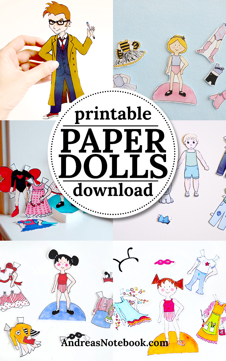 Printable Paper Dolls! Download to your computer and print from home.