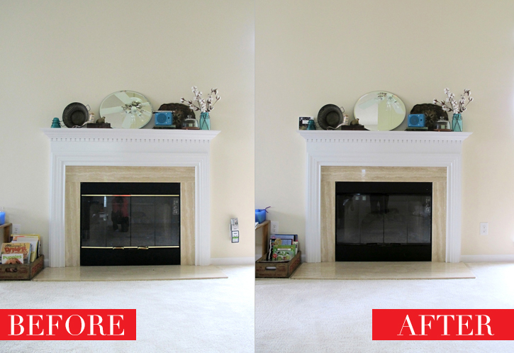 Say goodbye to that brass on your fireplace!