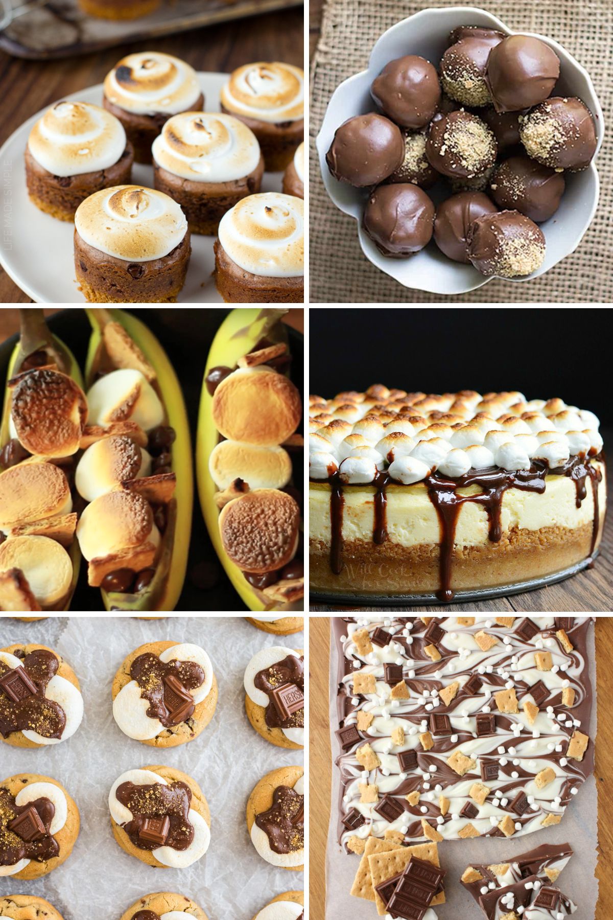 smores recipe collage.