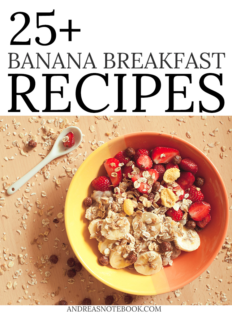 Tons of healthy ways to eat bananas for breakfast! Use up those ripe bananas. Lots of recipes