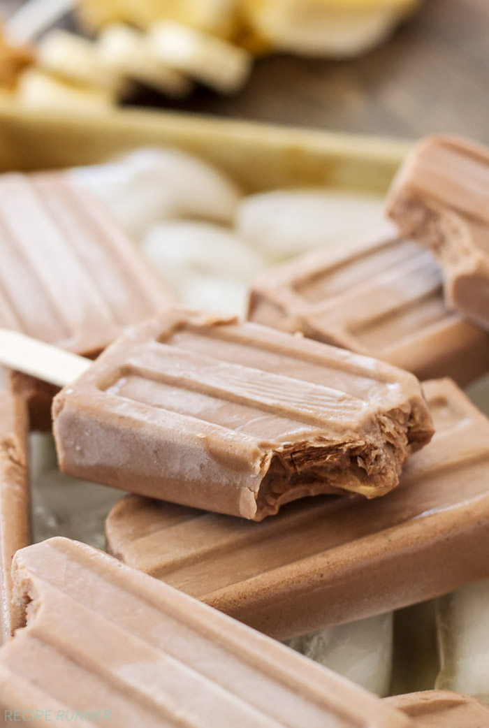 chocolate peanut butter banana yogurt pop