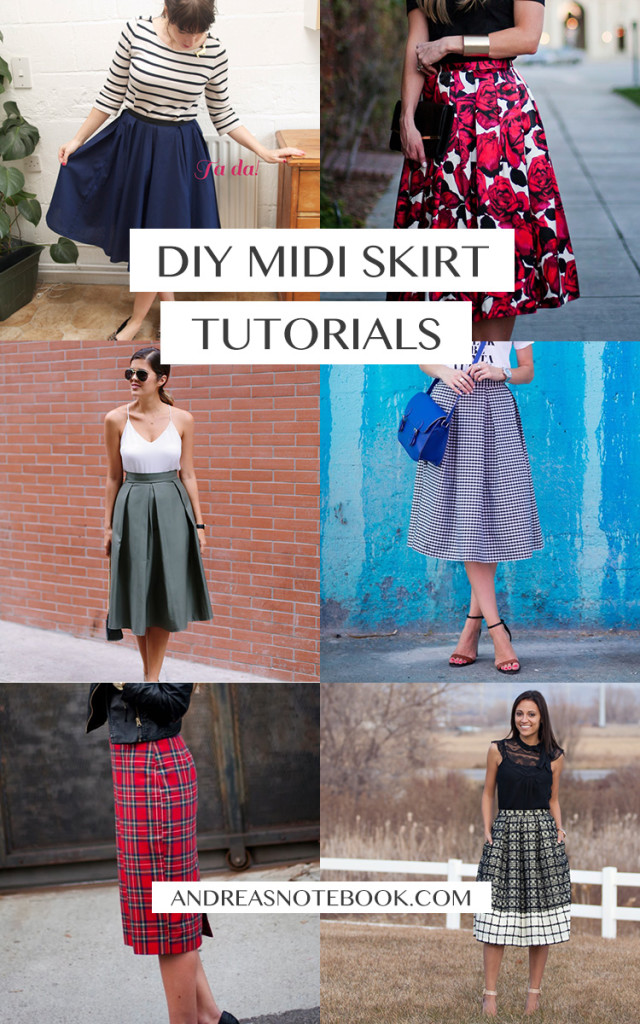 DIY midi skirt tutorials I MUST try!